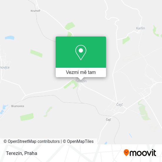 Terezín mapa