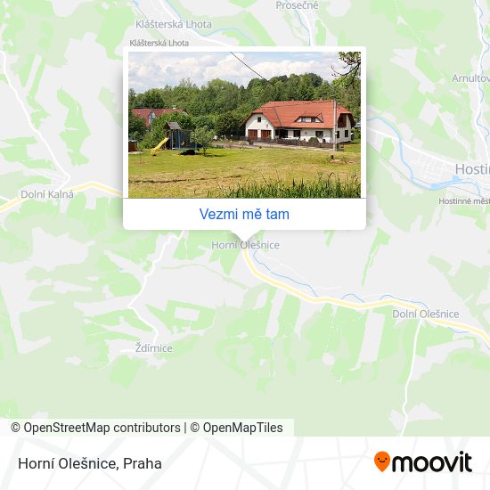 Horní Olešnice mapa