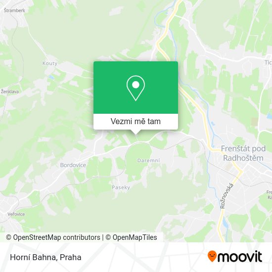Horní Bahna mapa