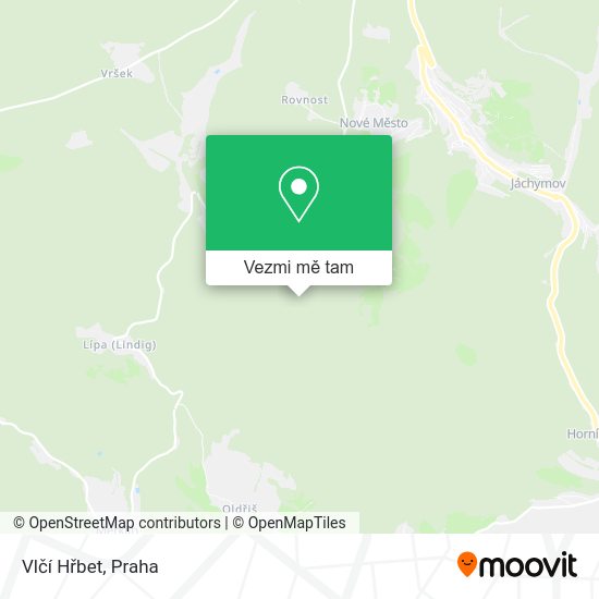 Vlčí Hřbet mapa