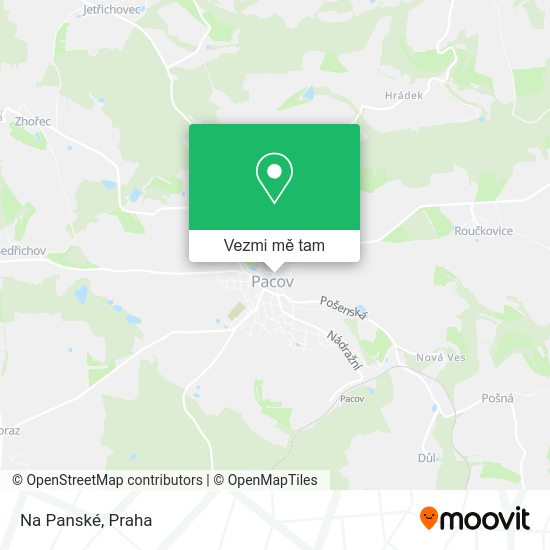 Na Panské mapa