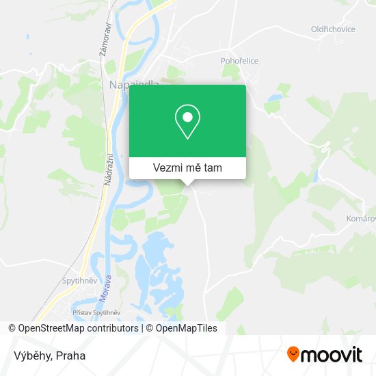 Výběhy mapa