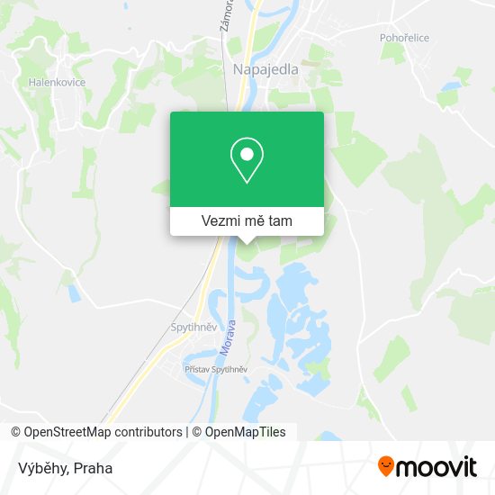 Výběhy mapa