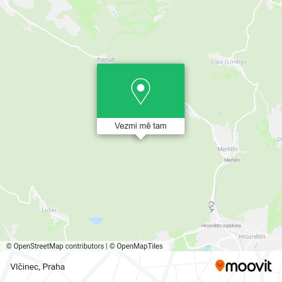 Vlčinec mapa