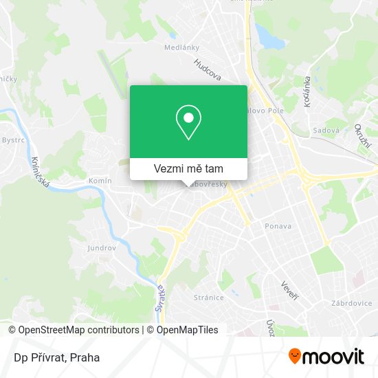 Dp Přívrat mapa