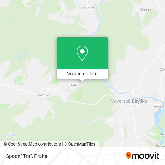 Spodní Trať mapa