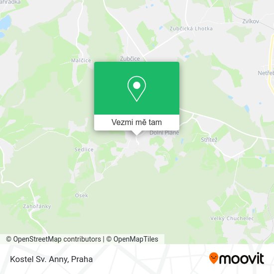 Kostel Sv. Anny mapa