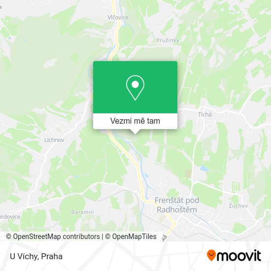 U Víchy mapa