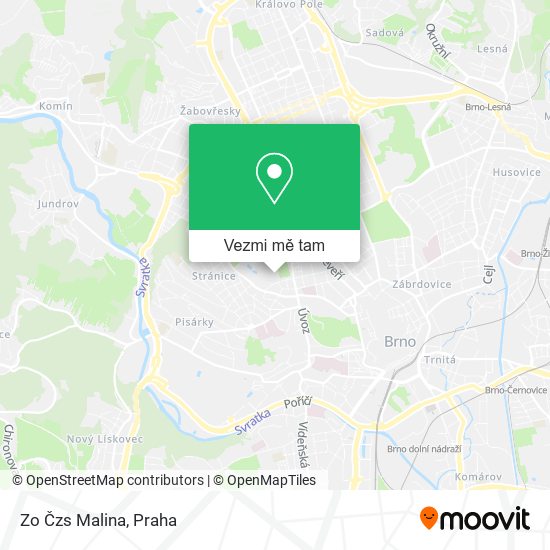 Zo Čzs Malina mapa