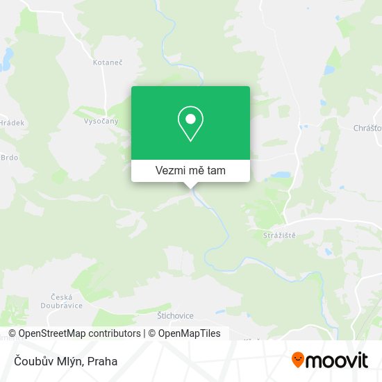 Čoubův Mlýn mapa