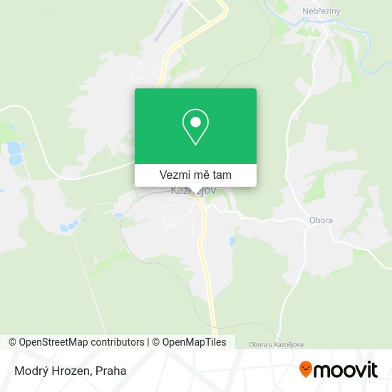 Modrý Hrozen mapa
