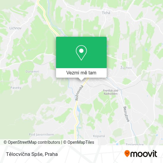 Tělocvíčna Spše mapa