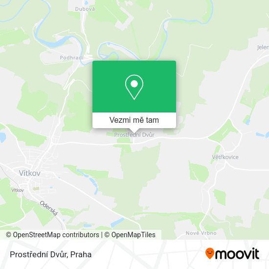 Prostřední Dvůr mapa