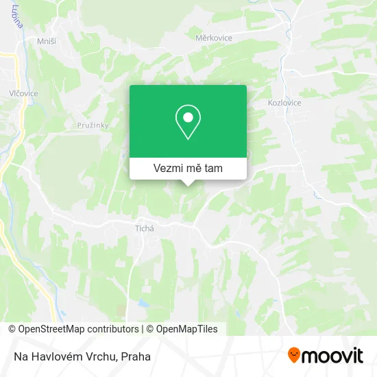 Na Havlovém Vrchu mapa