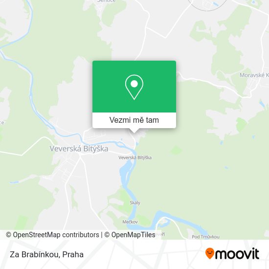 Za Brabínkou mapa