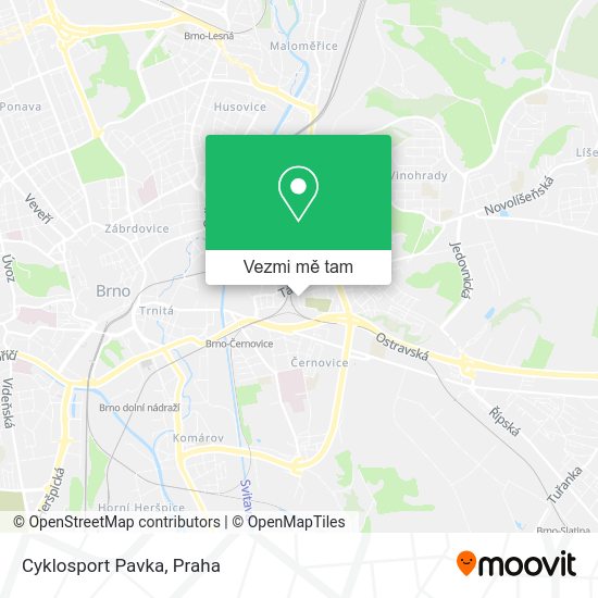 Cyklosport Pavka mapa