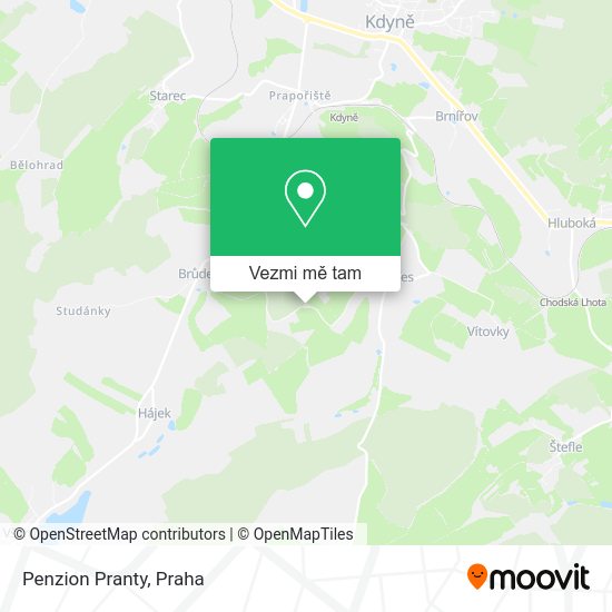 Penzion Pranty mapa