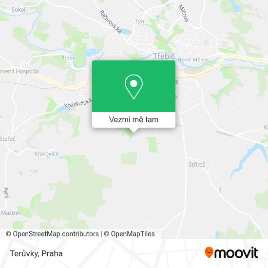 Terůvky mapa