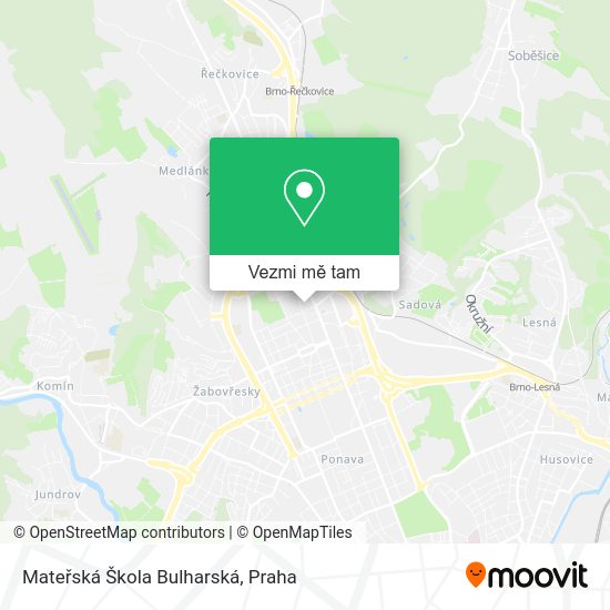 Mateřská Škola Bulharská mapa
