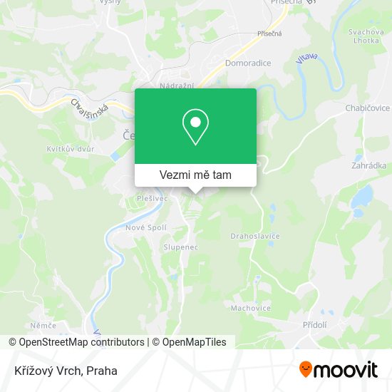 Křížový Vrch mapa