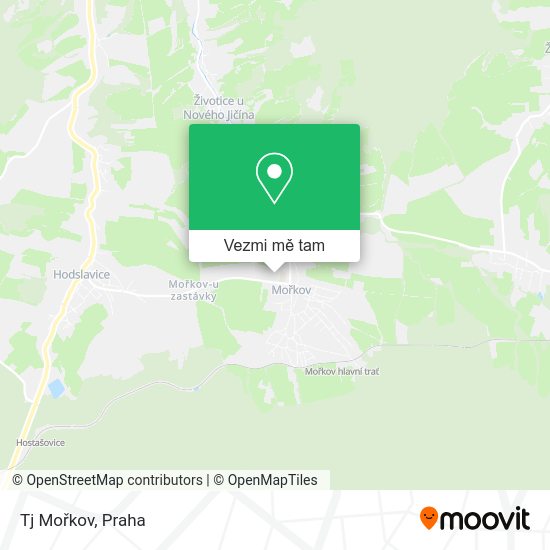 Tj Mořkov mapa