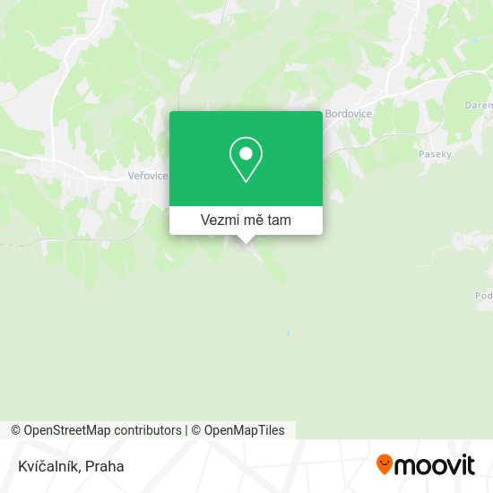 Kvíčalník mapa