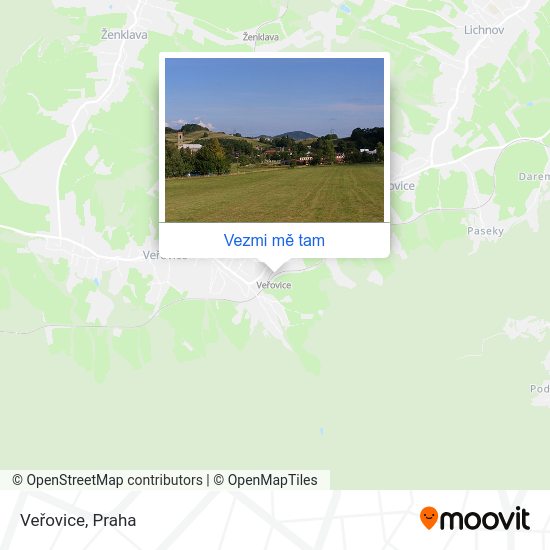 Veřovice mapa