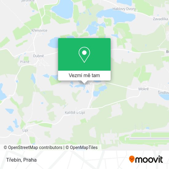 Třebín mapa