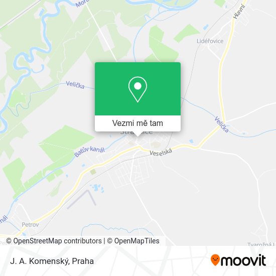 J. A. Komenský mapa