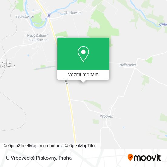 U Vrbovecké Pískovny mapa