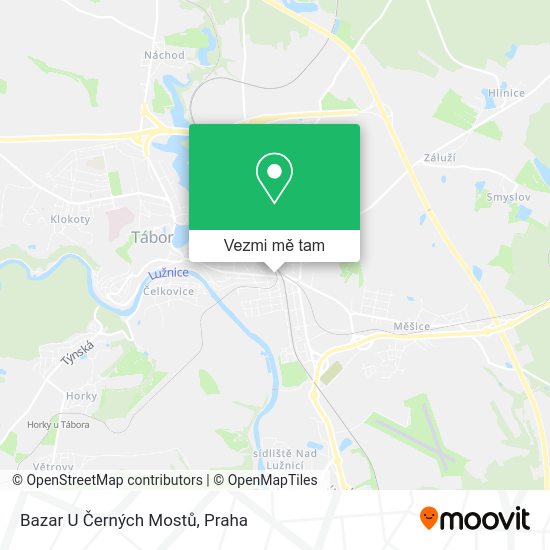 Bazar U Černých Mostů mapa