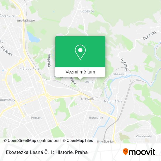 Ekostezka Lesná Č. 1: Historie mapa