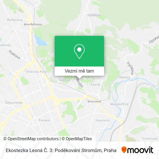 Ekostezka Lesná Č. 3: Poděkování Stromům mapa