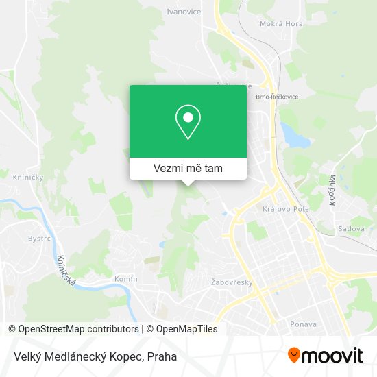 Velký Medlánecký Kopec mapa