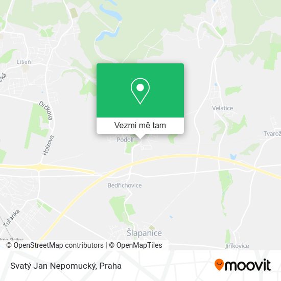 Svatý Jan Nepomucký mapa