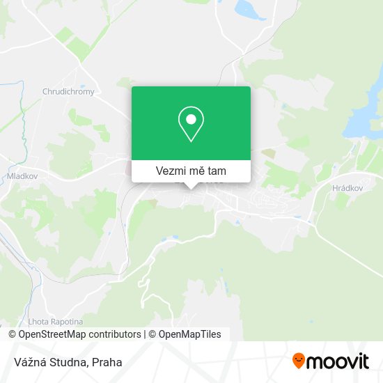 Vážná Studna mapa