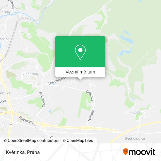 Květinka mapa