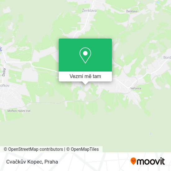 Cvačkův Kopec mapa