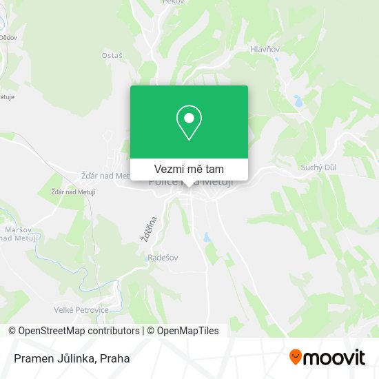 Pramen Jůlinka mapa