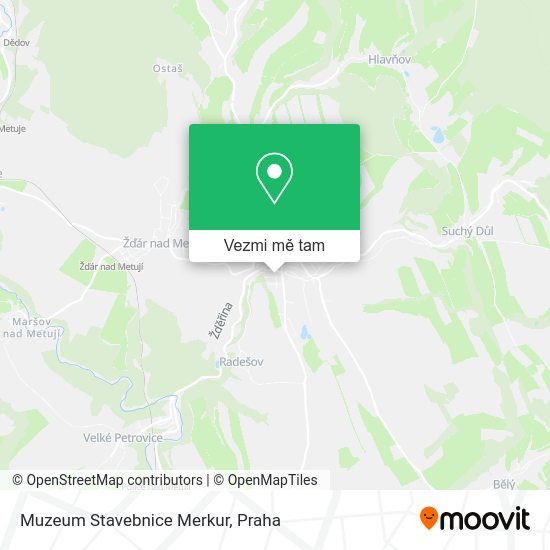 Muzeum Stavebnice Merkur mapa