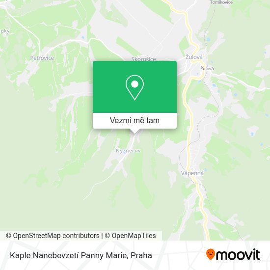 Kaple Nanebevzetí Panny Marie mapa