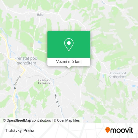 Tichávky mapa
