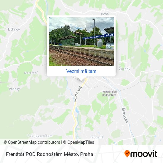 Frenštát POD Radhoštěm Město mapa