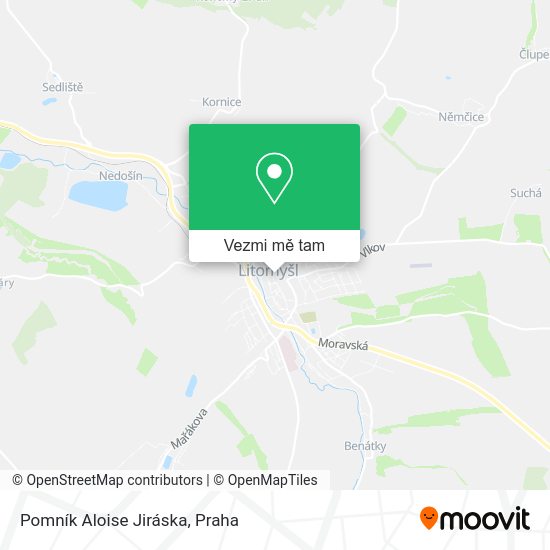 Pomník Aloise Jiráska mapa