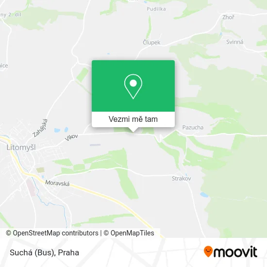 Suchá (Bus) mapa