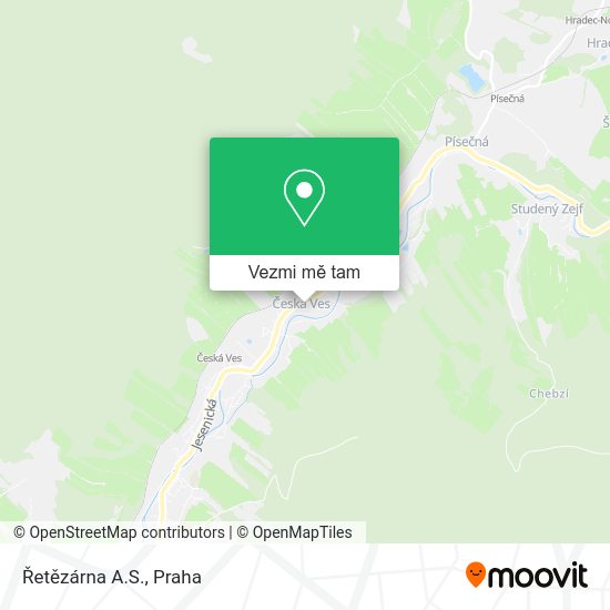 Řetězárna A.S. mapa