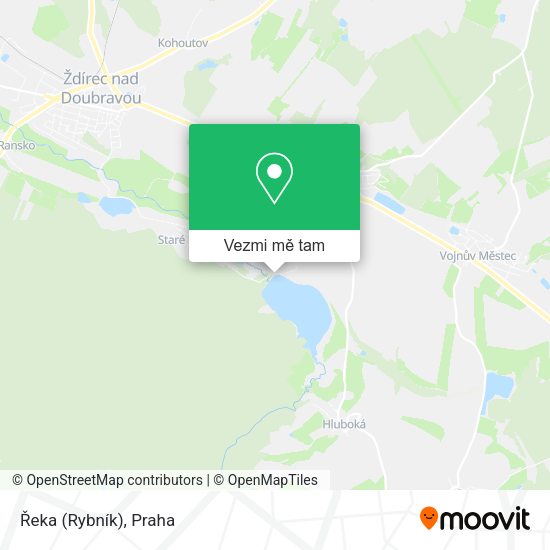 Řeka (Rybník) mapa