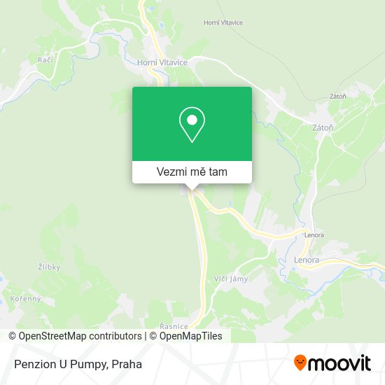 Penzion U Pumpy mapa