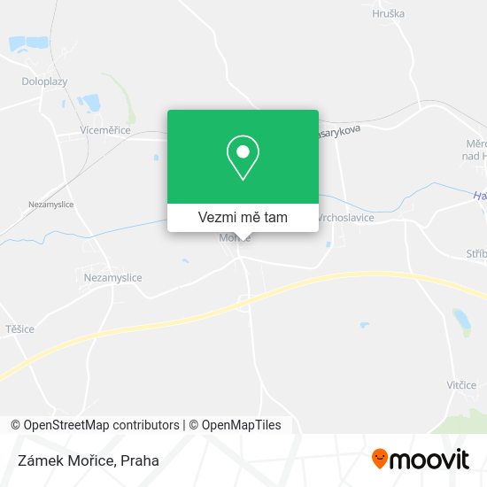Zámek Mořice mapa