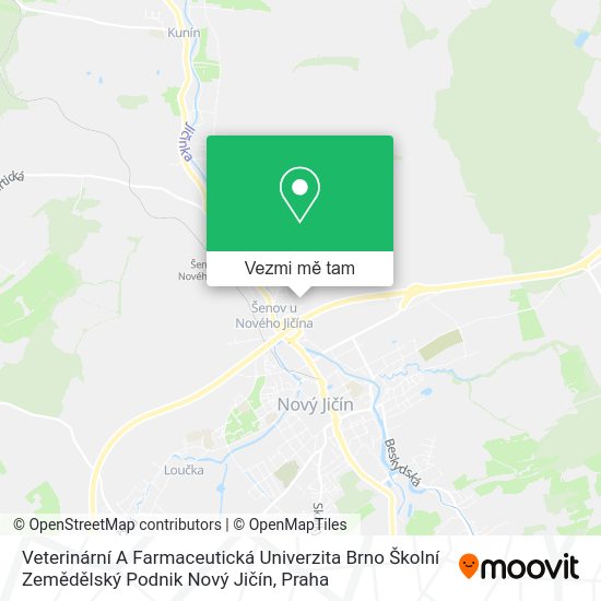 Veterinární A Farmaceutická Univerzita Brno Školní Zemědělský Podnik Nový Jičín mapa